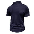 thumbnail image 4 of ohmzyzo Men's Polo Shirts Quick Dry Performance Short Sleeve Tactical Tops Casual Button Down Golf Shirts Loose Fit Summer Workout Tees, 4 of 6