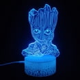 thumbnail image 2 of Figura de acción de los Vengadores de Marvel Groot, luz de noche de Anime, lámpara de mesa de Disney, modelo acrílico de Groot, regalo para niños, 2 of 5