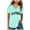 Green, variant on Shirts For Teen Kids Girls Child Short Sleeve Prints T Shirt Trendy Girls Fans Tops Girls Clothes Size 8