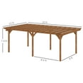 thumbnail image 3 of Outsunny 12' x 20' Wooden Pergola Outdoor Gazebo with Stable Structure, 3 of 8