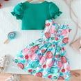 thumbnail image 4 of YuYuBao Toddler Girls Outfits Sets Summer Trendy Graphic floral print camis dress with Cardigan Sets Spring Summer Outdoor Princess Clothes Sets, 9-12 Months, 4 of 8