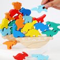 thumbnail image 4 of Stacking Toy Dinosaur Animal Wooden Toddler Puzzle Toy Educational Learning Toy, 4 of 10