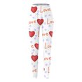 thumbnail image 3 of Afdoent Womens Leggings Womens Valentine Day Heart Printed Leggings Tights Casual Daily Wear Yoga Workout Classic, 3 of 4