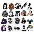 thumbnail image 3 of 20 3D clog sandal ornaments (Wednesday Addams), shoe charms, 3 of 5