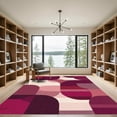 thumbnail image 2 of ODIKA 5'x7' Machine Washable Non-Slip Area Rug, Abstract Burgundy High Traffic Rug, Red, 1097561, 2 of 7