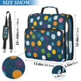 thumbnail image 3 of Haosy 3 Ring Zipper Binder with Shoulder Strap Waterproof Trapper Keeper 2 Inch D-Ring 500 Sheets Capacity, Random Color Dots, 3 of 6