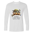 thumbnail image 2 of TKKCS Mens Halloween Graphic Long Sleeve T Shirt Funny Chicken Witch Broom Print Casual Crew Neck Novelty Tees White 4XL, 2 of 5