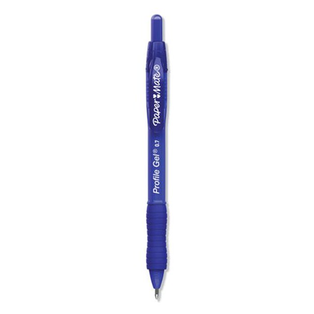 Papermate Stylo Gel Rétractable 0,7 mm, Bleu - Lot de 12