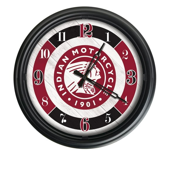 Holland Bar Stool Co. Indian Motorcycle (Head) Indoor/Outdoor LED Wall Clock