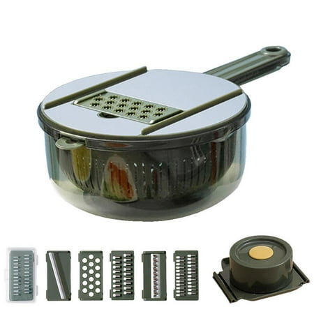

Famure Multifunctional Vegetable Cutter|Vegetable Chopper Slicer for Kitchen|5 in 1 Food Dicer Shredders with Multi Blades Manual Potato Grater Onion Slicer with Container