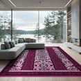 thumbnail image 2 of ODIKA Zebra Pink Leopard Print Mixed Spotted Striped Border Bold Cheetah for Dining Room, Large Office, Lounge, Non-Slip Chair-Friendly, 2 of 7