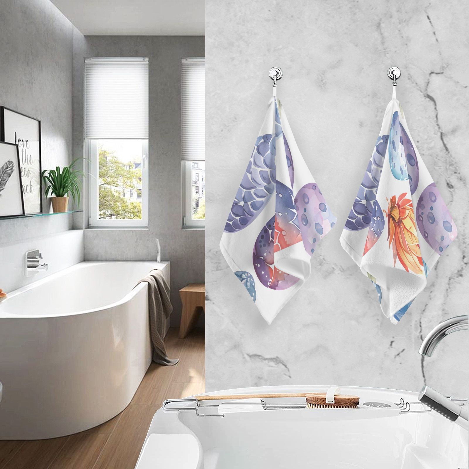 Dragon Eggs Hand Towels Cotton Bath Towels Large Face Towels Absorbent for Bathroom 2 Packs