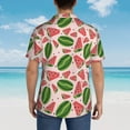 thumbnail image 4 of Susaid Watermelon Print Short Sleeve Shirts Button Down Casual Shirts Summer Beach Aloha Button Down Short Sleeve for Men ,X-Large, 4 of 7