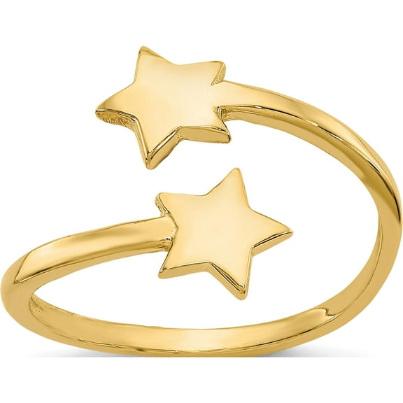 10K Yellow Gold Star Toe Ring (Width 1) - Jbsp