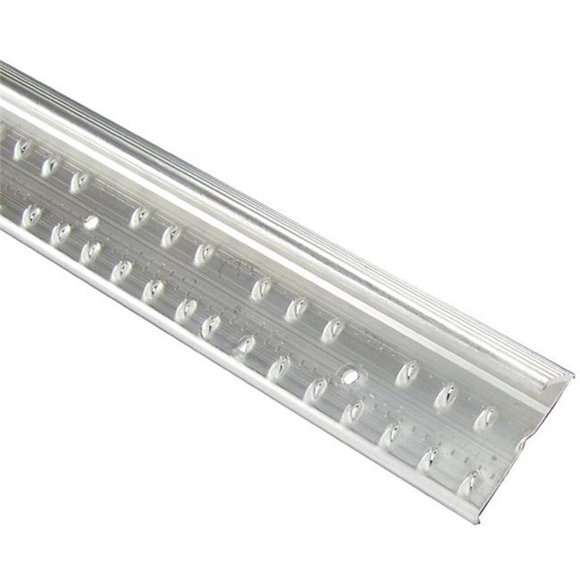 Carpet Bar 1.25 x 72 in. Fluted Silver with Teeth