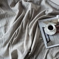 thumbnail image 3 of A&B Home Throw Blanket - Beige and White Stripe Woven Cotton Blend Blanket, 50" x 60", 3 of 9