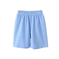 thumbnail image 2 of Amidoa Boys Cotton Solid Color Cargo Shorts – Elastic Waist Baggy Summer Casual Shorts,Blue,14, 2 of 4