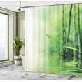 thumbnail image 5 of Ambesonne Japanese Shower Curtain, Spa Themed Trees and Blurs, 69"Wx70"L, Pale Yellow Green, 5 of 5