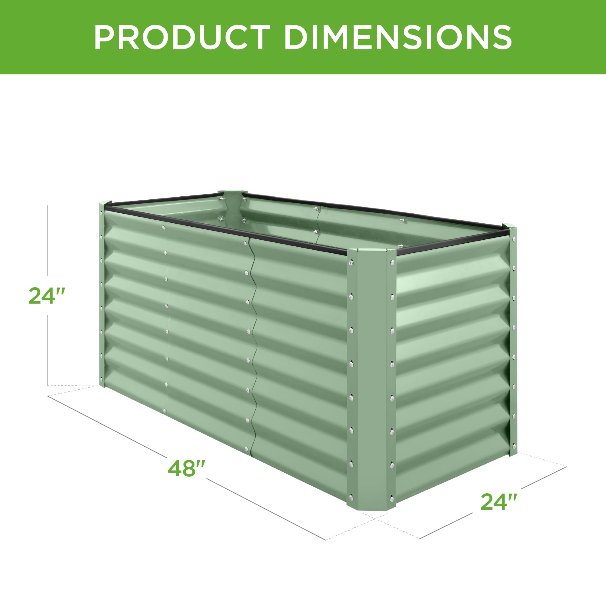 送料込　2本セット Best Choice Products Outdoor Metal Raised Garden Bed
