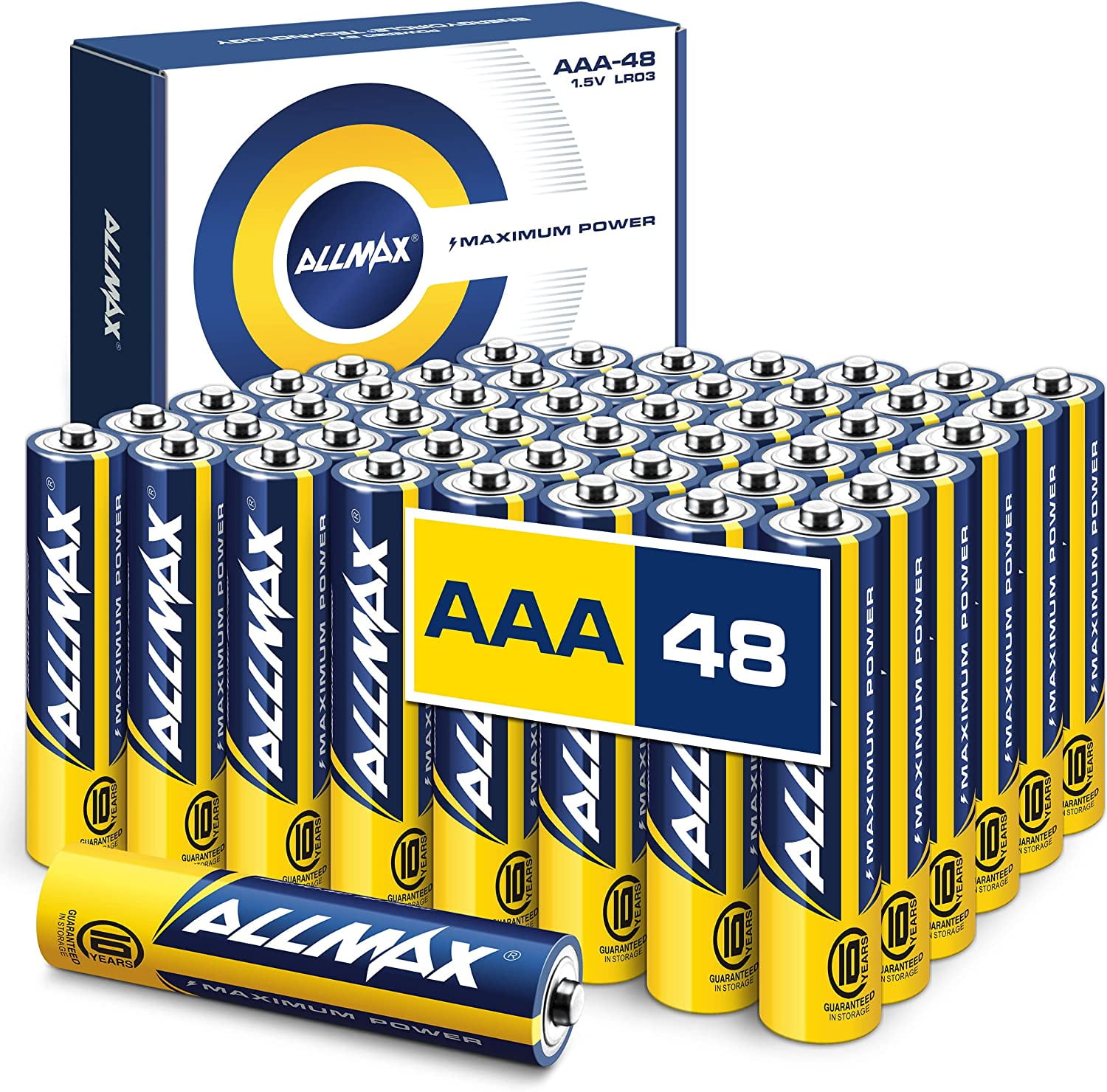 Allmax AAA Maximum Power Alkaline Triple A Batteries (48 Count) Ultra
