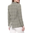 thumbnail image 6 of INSPIRE CHIC Women's Back to School Blazers Notched Lapel Long Sleeve One Button Plaid Blazer Black S, 6 of 8
