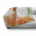 thumbnail image 3 of Flower Soft Flannel Fleece Throw Blanket, Sun Flora Reflection on the Water in a Rainy Day Leaves in a Water River Photo, Cozy Plush for Indoor and Outdoor Use, 50" x 70", Orange, by Ambesonne, 3 of 6