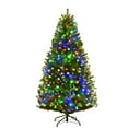 thumbnail image 2 of Costway 5Ft Pre-Lit Artificial Christmas Tree Hinged 150 LED Lights, 2 of 8