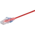 thumbnail image 4 of Monoprice SlimRun - Patch cable - RJ-45 (M) to RJ-45 (M) - 3 ft - UTP - CAT 6a - snagless - red (pack of 10), 4 of 5