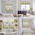 thumbnail image 6 of Floral Hummingbird Kitchen Curtains Sets for Windows 36 Inch Length, Spring Watercolor Flowers Rod Pocket Window Treatments Tier Curtains and Valances Set for Bedroom/Bathroom, 6 of 8