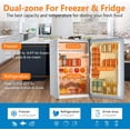 thumbnail image 2 of 4.3 Cu. Ft Mini Fridge with Freezer - Space-Saving Design, Adjustable Temperature, Organized Storage, Crisper Drawer, Removable Glass Shelves, Ideal for Compact Spaces, Grey, 2 of 7