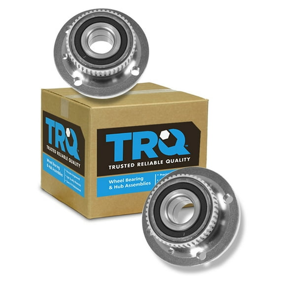TRQ Front Wheel Hub & Bearing Left & Right Pair Set for BMW 3 Series E30 BHA53586