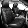 thumbnail image 4 of Ford F150 Truck 2009-2014, Black, PU Leather, Cushion Protector, Full Set Seat Covers, 4 of 10