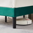 thumbnail image 6 of VECELO Set of 2 Twin Bed Frames, Modern Upholstered Platform Bed Frame with Adjustable Headboard, No Box Spring Needed, Dark Green, 6 of 8