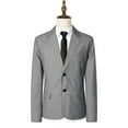 thumbnail image 2 of Vedolay Tops for Men Casual Lightweight Blazer Open Front Lapel Long Sleeve Office Jackets,Gray S, 2 of 5