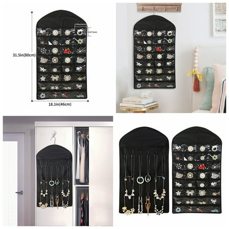 storage pockets loops organizer hook closet hanging bracelet holder earrings necklace ring bag jewelry dialog displays option button additional opens