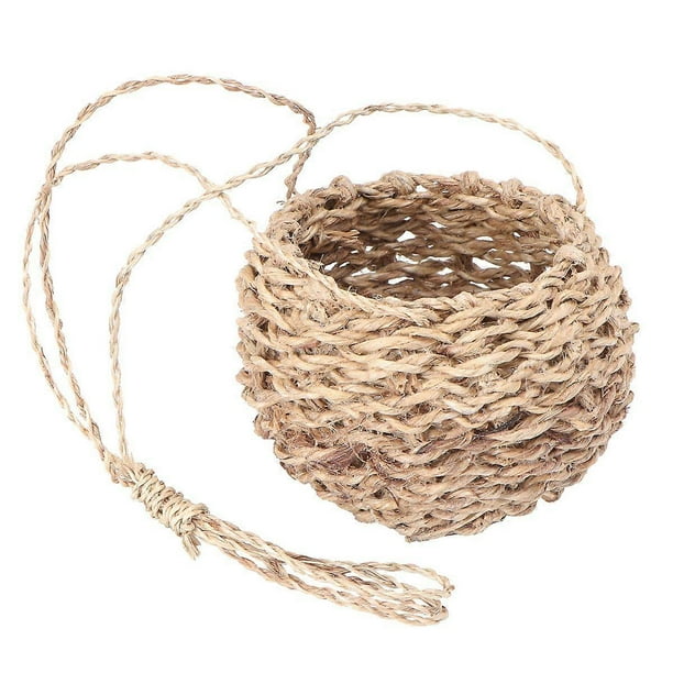 Mini Storage Basket Hemp Cord Twisted Hemp Storage Blanket for Plants Storage