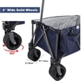 thumbnail image 6 of REDCAMP Folding Wagon Cart with Extra Wide Wheels, Heavy Duty Collapsible Utility Beach Wagon for Sand, Blue, 6 of 8