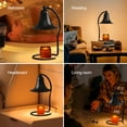 thumbnail image 4 of Black Trumpet-shape Candle Warmer Lamp with Timer&Dimmer,Wax Melting Electric Warmer Light for Jar Candles, 4 of 7