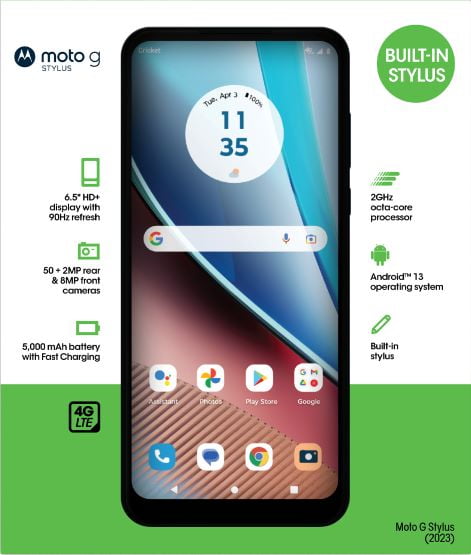 AT&T Motorola G Play 2023, 32GB, Navy Blue - Prepaid Smartphone