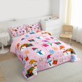 thumbnail image 3 of Manfei Kids Colorful Snowman Bedding Comforter Set for Girls, Kawaii Snowflakes Gifts Twin Comforter Sets, Merry Christmas Bedding Set, Lightweight Room Decor, Reversible 2 Pieces, 3 of 8