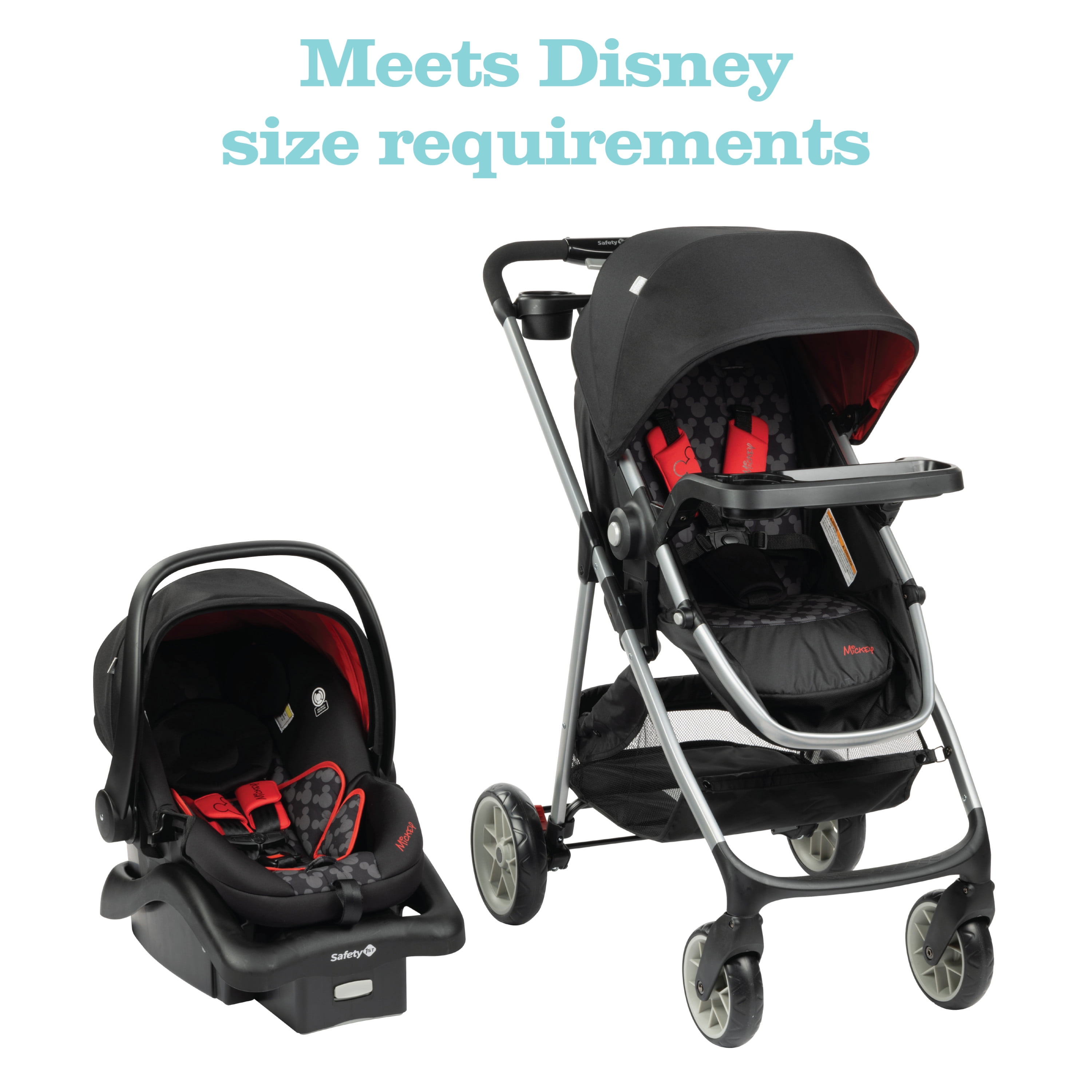 Disney Baby Mickey Mouse Grow and Go Modular Travel System, Simply Mickey, Toddler, Unisex