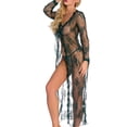 thumbnail image 2 of Conjunto de ropa interior sexy Traje de lencería de encaje Ropa sexy lavada a mano para adultos, Verde negruzco, S Noticed XX000040-07, 2 of 7