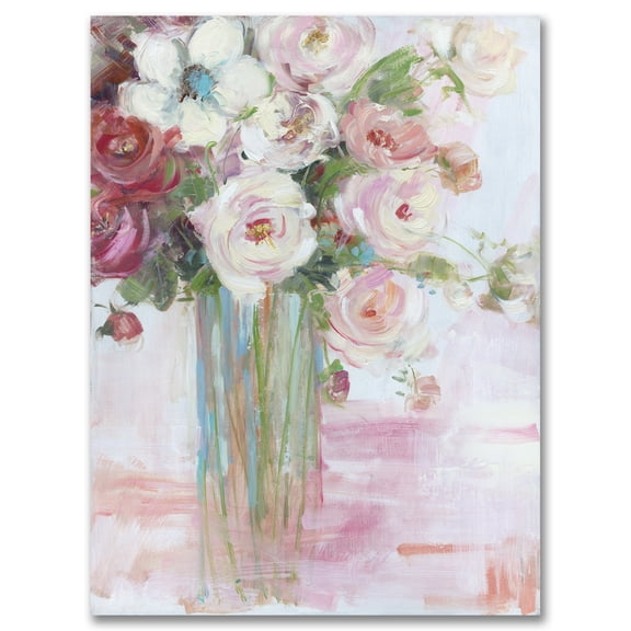 Pink Flowers Gallery-Wrapped Canvas Wall Art