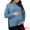 Blue, variant on DARING DIVA Women's Maternity Striped Mock Neck Long Sleeve Sweater S Blue