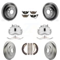 thumbnail image 1 of Transit Auto Front Rear Disc Brake Caliper Coated Rotors Drums Ceramic Pads Kit (8Pc) for Car Volkswagen Jetta with 280mm Diameter Rotor KCG-100416C, 1 of 11