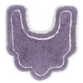 thumbnail image 2 of Home Weavers Allure Bathroom Rug Toilet Rugs U Shaped Contour,Extra Thick Toilet Rug, Non-Slip Contour Mat for Bathroom,100% Cotton Soft, Absorbent Water, Machine Washable, 20"x20" Contour, Purple, 2 of 9