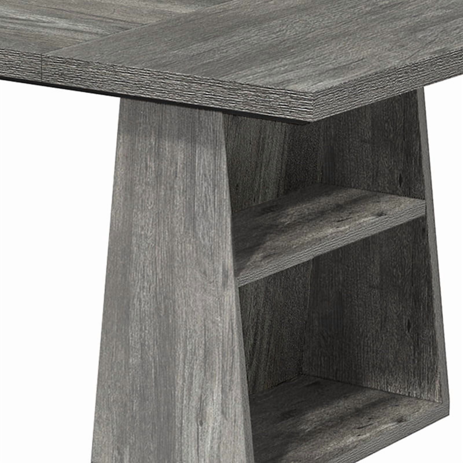 Uforic 63 inches Executive Desk with Double Pedestal and Storage Shelves, Home Office Desk Computer Desk Conference Table, Gray