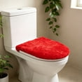 thumbnail image 4 of 1 Pcs Microfiber Toilet Lid Cover, Soft Velvet Toilet Cover Machine Washable Absorbent Comfortable Durable Adjustable Toilets Seat Covers Fits Most Toilets Lids Elastic Bottom Fabric Seat, 4 of 7