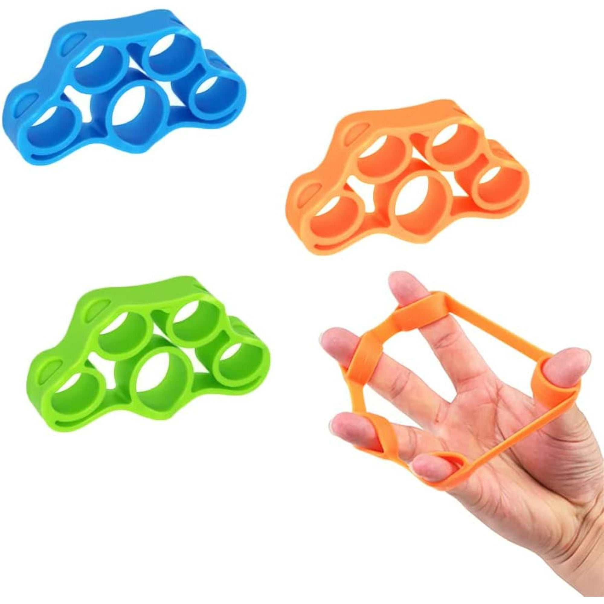 3 Pieces Hand Grip Strengthener Forearm Exerciser Hand Strengthener Finger Extension Bands for Muscle Training Stress Relief Rock Climbing Walmart