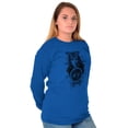 thumbnail image 3 of Butterfly Moth Spiritual Crystal Ball Women's Long Sleeve T Shirt Brisco Brands S, 3 of 6